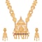 Bodha Traditional Indian Gold Plated Godess Lakshmi Temple Jewelry Designer Stylish Long Bridal Jewelry Necklace Set for Women (SJ_2972)