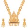 Bodha Traditional Indian Gold Plated Godess Lakshmi Temple Jewelry Designer Stylish Long Bridal Jewelry Necklace Set for Women (SJ_2972)