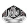 Knights Templar Ring 925 Sterling Silver Templar Ring for Men Amulet Religions Jewelry Gifts for Men Women (Size: 9)