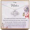 MADAOGO To My Mother Necklace, Sterling Silver CZ Infinity Love Heart Pendant Necklace, Mother&rsquo;s Day Gifts for Mom, Necklace for Mom from Son, Daughter, Birthday Gifts, Wedding Gifts for Mom