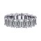 Michooyel Sterling Silver 6ct 3x5mm Emerald Cut Eternity Ring Wedding Band Ring Cubic Zirconia Women&#39;s Ring