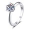 Moissanite Engagement Rings for Women, 6 Prong Moissanite Rings 1-2CT D Color VVS1 Clarity Round Cut Solitaire Lab Created Simulated Diamond Ring, Stone, Moissanite