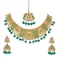 Bodha Traditional IndianAntique Gold Plated One Gram Bridal Jewellery Combo Necklace Set with Tikka and Earrings for Women (SJ_2881_G)