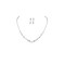 tenghong2021 Bride Silver Bridal Necklace Earrings Set Rhinestone Choker Necklace Crystal Wedding Jewelry for Women - (2 earrings and 1 necklace)