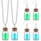 Quelay Adopt A Ghost Necklace Earrings 4 Pcs Glow in The Dark Ghost Earrings Necklace Set Christmas Jewelry Gifts for Women and Men