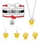 Junkin 4 Pieces Softball Jewelry Set Softball Heart Necklace Bracelet Dangle Drop Earrings Stud Earrings Handmade Pendant Charms for Women