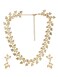 Crunchy Fashion Bollywood Style Gold Plated Party Wear Traditional Indian Crystal Jewelry Necklace and Earrings Set