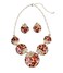 Fenni Jewelry Vintage Leopard Print Round Pendant Choker Necklace and Earrings Sets Costume Jewelry for Women Bridal