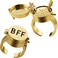 tenghong2021 2 Pcs BFF Gold Spinner Anime Matching Rings Anime Aesthetic Opening Adjustable Ring for Teens Couple Women BFF Jewelry Gifts