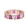 ATJMLADYJEWELRY Us Size 5 6 7 8 9 Rainbow Pastel Pinky White Baguette Cz Eternity Band Stacking Engagement Ring For Women (6, pinky)