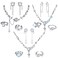 Tondiamo 12 Pcs Y2k Necklace Jewelry Set Y2k Star Moonstone Accessories Irregular Pendant Earrings Dangling Silver Y2k Rings Aesthetic Crystal Jewelry Gifts Indie Punk Rings Adjustable for Women