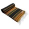Open Road Goods Authentic Mexican Serape Blanket - Multicolor Lightweight Handmade Mexican Saltillo Blanket, Stripe Pattern, Beach Blanket, Tapestry, or Yoga Blanket (Yellow Black)