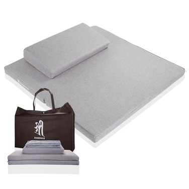 ZenBless Zafu Meditation Cushion Set,Yoga Meditation Pillow for Sitting on Floor,Large Square Meditation Mat and Pillow Set，Meditation Floor Pillow, Washable Cover(27.6")