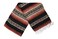 Heavyweight Mexican Falsa Yoga Blanket, Extra Thick with Stripes -- Great Beach/Picnic Blanket, Mexican Blanket or Throw -- Handmade Traditional Mexican Blanket in Orange, Black and Brown