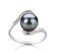 Chantel Black 9-10mm AA Quality Freshwater 925 Sterling Silver Cultured Pearl Ring For Women - Size-7