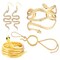 Kathfly 4 Pcs Halloween Gold Snake Jewelry Bendable Snake Bracelet Earrings Adjustable Punk Snake Choker Necklace Metal Snake Armband Flexible for Women