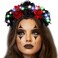 Coridy Light Up Halloween Headband Red Black Flower Headbands Spider Hairband Day of the Dead Bride Hair Accessories for Women Cosplay