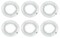 Fodattm 6PCS Women Lady Stretch Flexible Plastic Full Circle Hair Comb Headband Hair Hoop Hair Clip Spring Head Band with Deep Teeth (Clear)