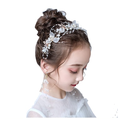 Pearl Crystal Bridal Headband Wedding Tiara Headpieces for Bride Bridesmaid Hair Accessories for Women