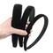3PCS Black Velvet Padded Headband, Elegant Soft Simple Solid Puffy Headbands, Vintage No Teeth Plain Thick Velvet Hair Band Hoops Holiday Elastic Hair Accessories for Women Teen Girls Casual