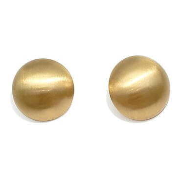 Half Ball Dome Stud Earrings 925 Sterling Silver Post Pin for Women Hypoallergenic Nickel Free Gold Plated Round Moon Post Studs Minimalist Fashion Boho Christmas Festival Ornament Jewelry Gifts