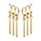 1 Pairs Gold Triple Earrings Clip with Single Ear Piercing for Woman Men Cosplay &amp; Anime Lovers, Anime Merch Jewelry Suitable for Daily Exhibition &amp; Performance Wear