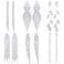 Sureio 6 Pairs Long Rhinestone Earrings for Women Silver Chandelier Earrings Long Tassels Dangle Earrings for Women Gift
