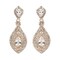 Iris Island Womens Clear Crystal Rhinestone Zirconia Bridal Drop Dangle Earrings for Wedding,Rose Gold Plated