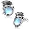 LES OSEWA Dragon Earrings 925 Sterling Silver Moonstone Dragon Stud Earring Dragon Jewelry Gifts for Women Men