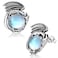 LES OSEWA Dragon Earrings 925 Sterling Silver Moonstone Dragon Stud Earring Dragon Jewelry Gifts for Women Men