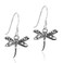 AeraVida Symbolic Transformation Elegant Filigree Dragonfly Insect .925 Sterling Silver Fishhook Dangle Earrings   Dragonfly Earrings Sterling Silver   15mm Earrings