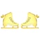 Hockey Skating Shoes Stud Earrings Rollerskates Earrings Skating Shoes Earrings for Women (gold)