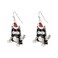 RareLove Christmas Cat Earrings with Santa Hat Black Cat Enamel Dangle Earrings For Women, Holiday Earrings, Cute Earrings, Christmas Jewelry