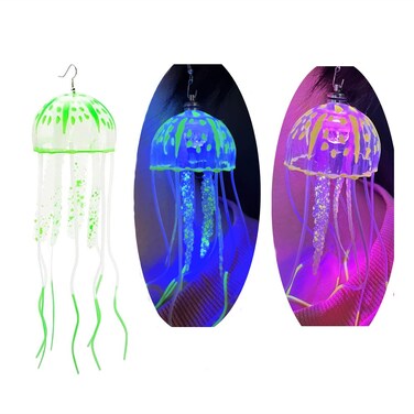 Letsglow Light up jellyfish earrings, Funny Cute Earrings, vacation Accessories Gift for Women, Party, Rave, Music Festival (green)
