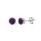 Purple Earrings for Women Sterling Silver Studs 4mm European Crystals Earrings for February Birthstone Prom Bridesmaids Holiday Gift Birthday Fashion