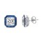 BERRICLE Sterling Silver Halo Princess Cut Cubic Zirconia CZ Vintage Inspired Art Deco Anniversary Stud Earrings for Women, Rhodium Plated