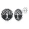 Tree of Life Earrings for Women 925 Sterling Silver Gothic Black Tree of Life Stud Jewelry Christmas Birthday Gifts for Women Mom
