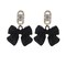 CZ Black Bow Knot Stud Earrings for Women Girls Crystal Acrylic Dangle Drop Earrings Wedding Studs Christmas Ear Jewelry