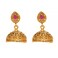 Bodha Traditional Indian Handcrafted Design Antique Gold Plated Kundan Polki Temple Jewellery Jhumka Earring For Women (SJ_1923)