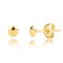 MAX + STONE 14K Solid Petite 4MM Gold Stud Dot Earrings  14k Gold Stud Earrings for Women   Hypoallergenic Gold Earrings for Women
