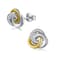 Chic Bijoux Circle Earrings for Women &ndash; With Round Cubic Zirconia stones and 925 Sterling Silver &ndash; Gift for Her Birthday, Yellow Gold Jewelry