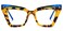 Zeelool Women's Retro Acetate Cat Eye Glasses Frame with Non-prescription Clear Lens Eyewear Laila ZJGA650996-03 Tortoise