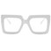 Onrtry Oversized Square Blue Light Glasses for Women Men Thick Frame Big Computer Eyewear Non-Prescription Eyeglasses(White)