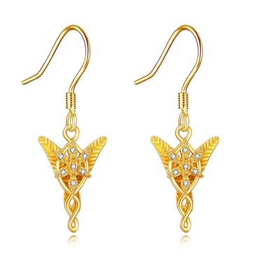 KECHO 14K Gold Arwen Evenstar Dangle Drop Earrings for Women Arwen Evenstar Jewelry