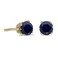 4 mm Round Sapphire Screw-back Stud Earrings in 14k Yellow Gold