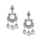 Bodha Antique Silver Stylish Oxidised Peacock Afghani Chandbali Earrings For Women (SJ_1457)