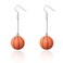 Honbay 1 Pair of 3D Sport Ball Earrings Exaggerated Personality Sports Style Earrings Basketball Dangle Drop Earrings Fans Players Gift for Sports Lovers