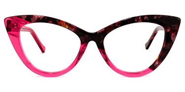 Zeelool Trendy Cat Eye Glasses Frame for Women with Non-prescription Clear Lens Maxine WA454518-03 Rose-red