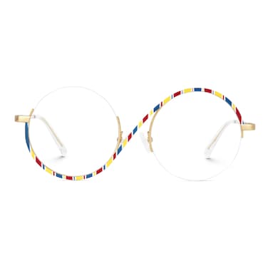 Zeelool Blue Light Glasses for Women Chic Semi-rimless Round Eyeglasses Stylish Metal Elphaba Cosplay Eyewear Glasses JGM171265-10B