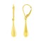 14k Yellow Gold Plain and Simple Teardrop Dangle Drop Earrings, 5.5mm